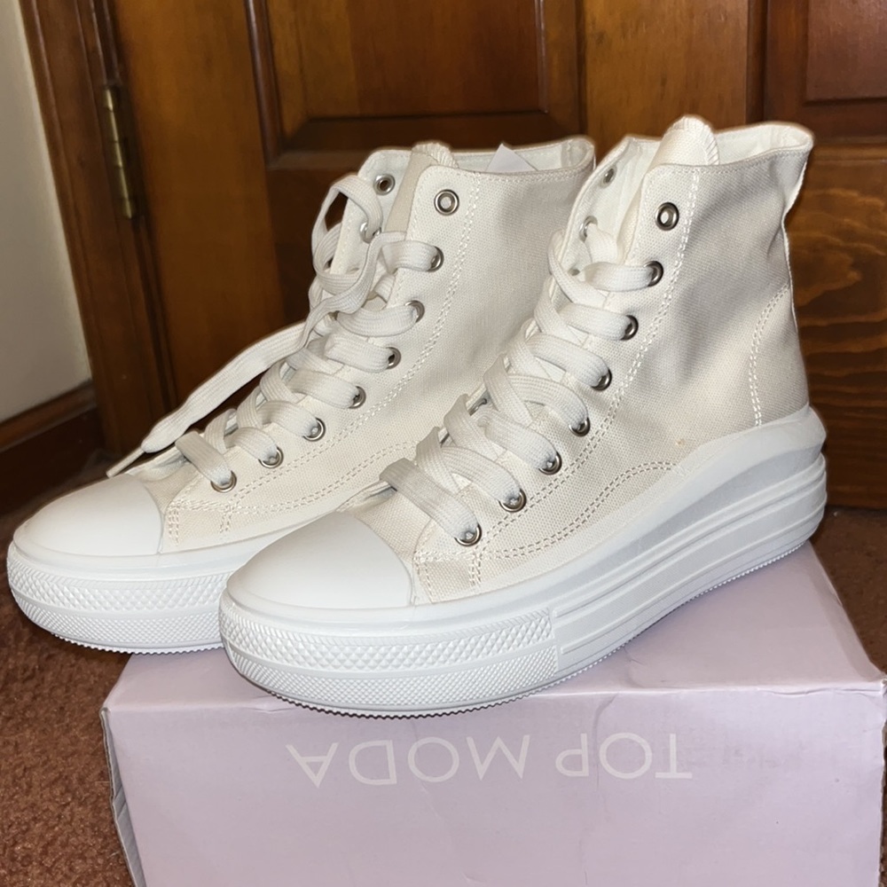 NWT in box White High Top Sneakers